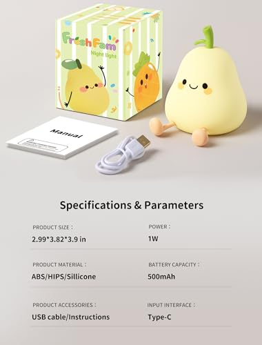 Pear Night Light for Kids (Pear)