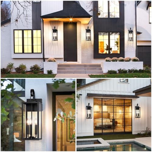 23" Large Outdoor Wall Light (Matte Black / 23.2")
