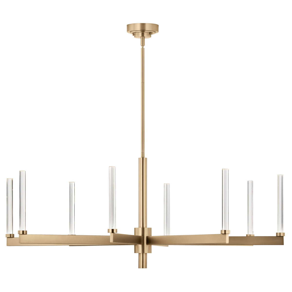 Sycara 8 Light LED Crystal Chandelier Light (48" (8 Light) / Champagne Bronze)