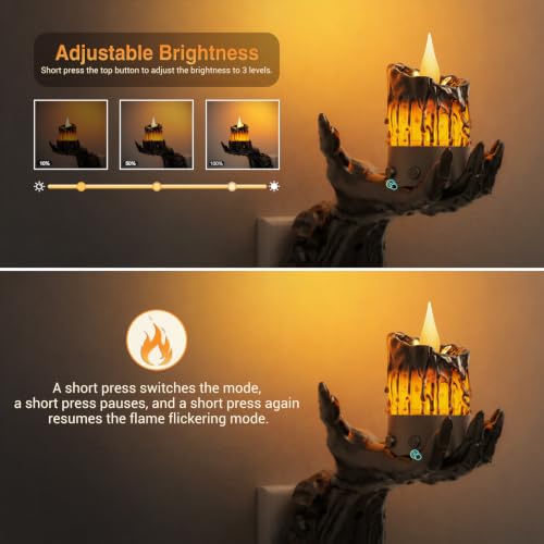 Halloween Ghost Hand Candle Night Light (Ghost Hand - Amber / 1 Pack)