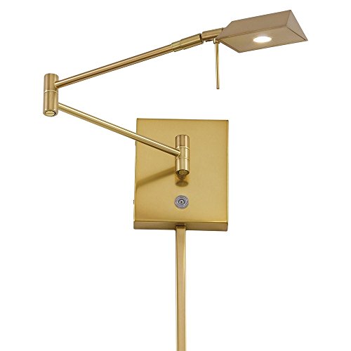 P4318 248 George's Reading Room LED Swing Arm Wall Lamp (Honey Gold)