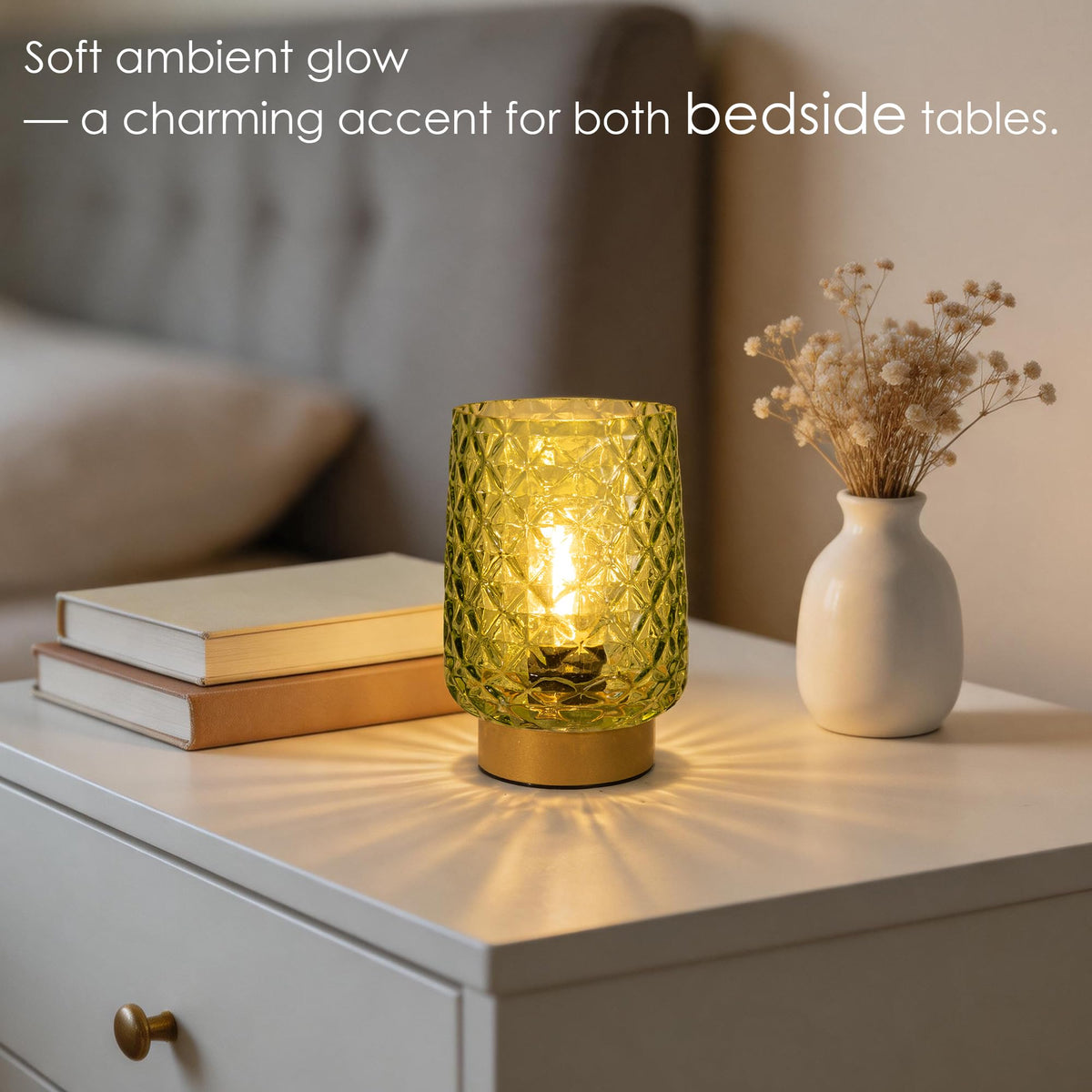 Battery Operated Table Lamp (Green)