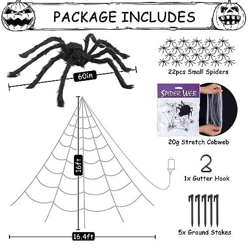 Halloween Spider Web Outdoor Decorations