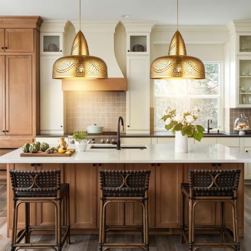 Vintage Pendant Light Fixture Metal Iron Moroccan Chandelier Hanging Lamp Kitchen Island Retro Ceiling Pendant lamp Loft Hollow Design Adjustable Cord Pnedant Lighting