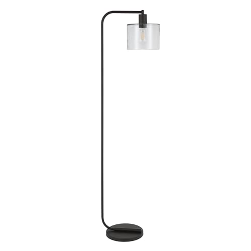 57" Industrial 1 (Floor Lamp / Seeded / Blackened Bronze)
