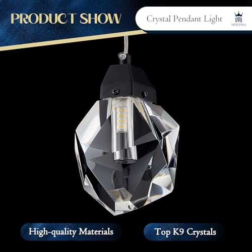 Mini Black Crystal Pendant Light (Diamond Black)