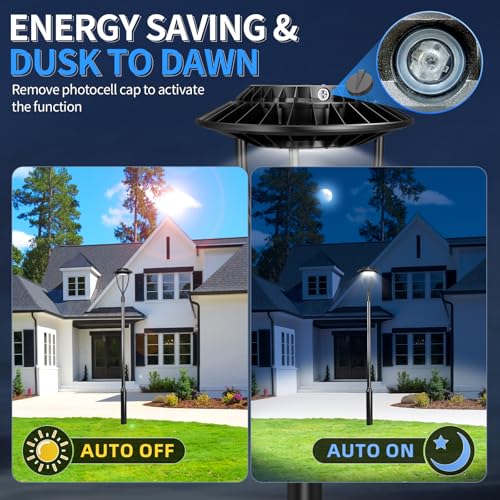 10 PCS 100W LED Post Top Light with Photocell
