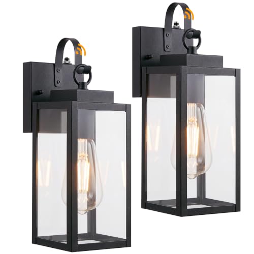 2 Pack 15" Dusk to Dawn Porch Light (15'' 2 PACK / Black)