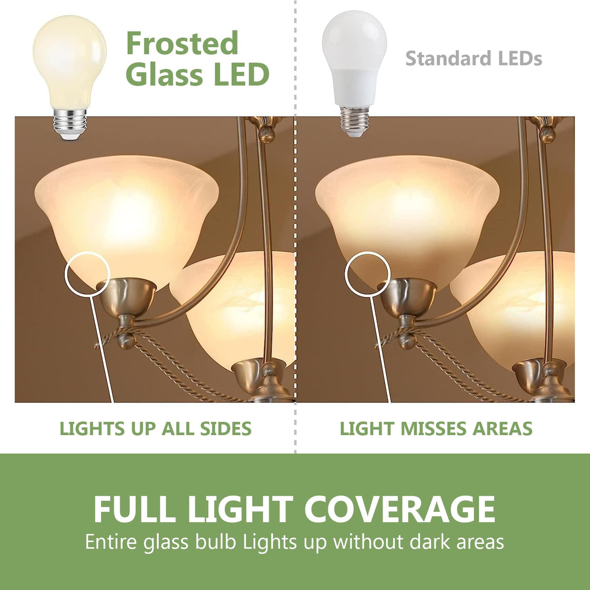 12 Pack A19 LED Light Bulbs Dimmable (12 / Filament-soft White)
