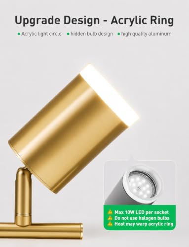 Gold 8 Light Kitchen Track Lighting Fixtures Ceiling LED Spotlight (Gold / 8 Light (Ceiling Mount))