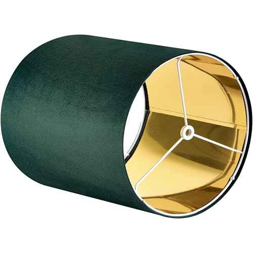 1 Pc Small Lamp Shade for Bedside Lamp (10 × 10 × 10 inches (1 Pack) / Green-Velvet Mirror)