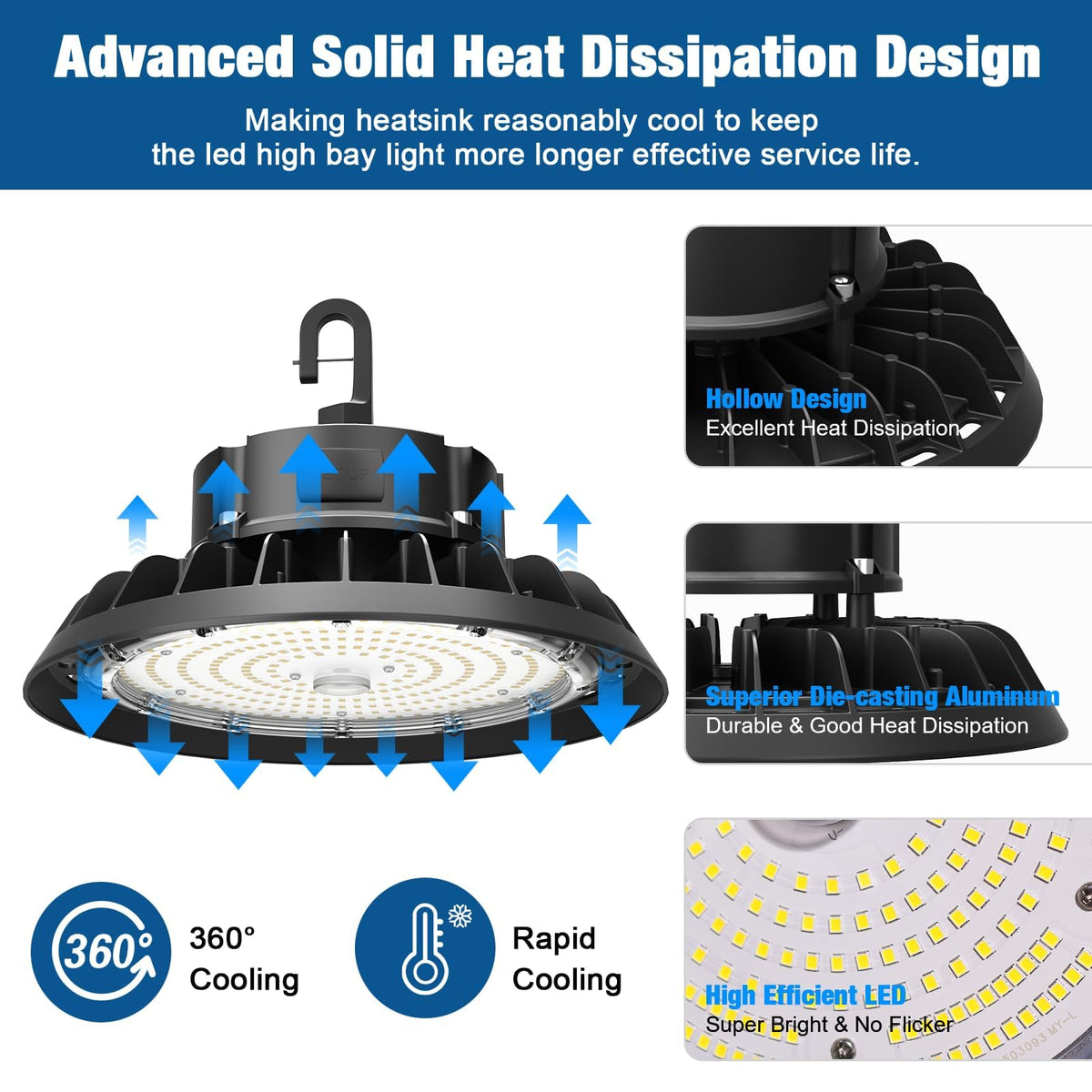 LED High Bay Light 100W 14000LM 5000K 1 (100-18PACK)