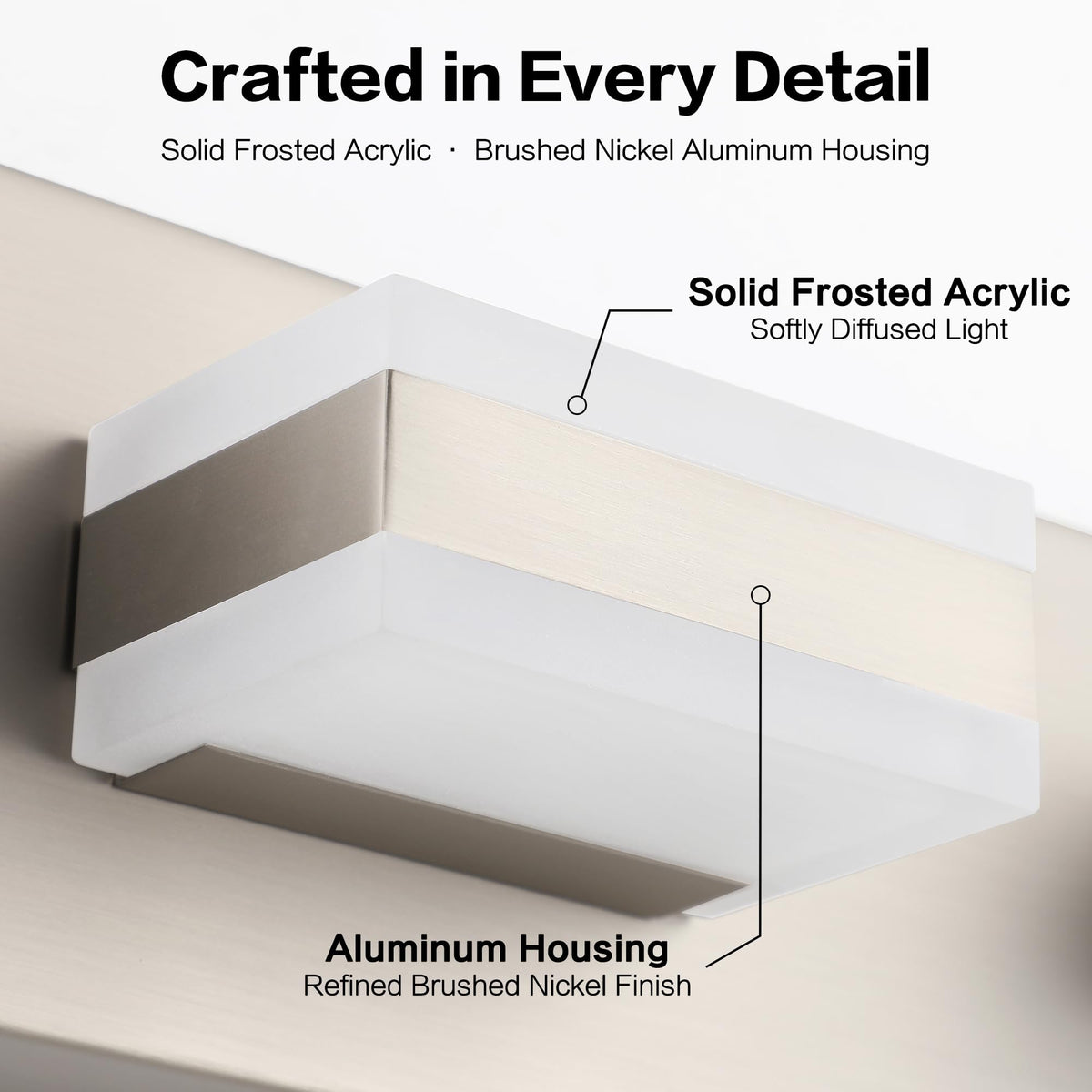 30 Inch Bathroom Vanity Lights Brushed Nickel Light Fixtures for Bathroom Above Mirror 4 Light Led Lights Bath Lighting Fixture Nickel ETL Listed (Brushed Nickel,6000K & 100% -0% Dimmable Brightness / 4- Light,30Inch)