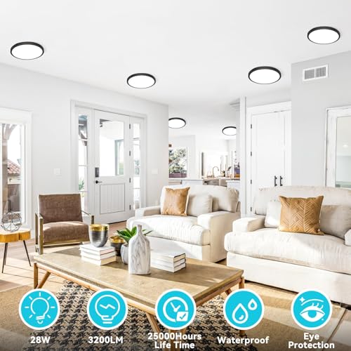 7 Inch Oil Rubbed Bronze Flush Mount Ceiling Light (Oil-Rubbed Bronze / 7in-1Pack)