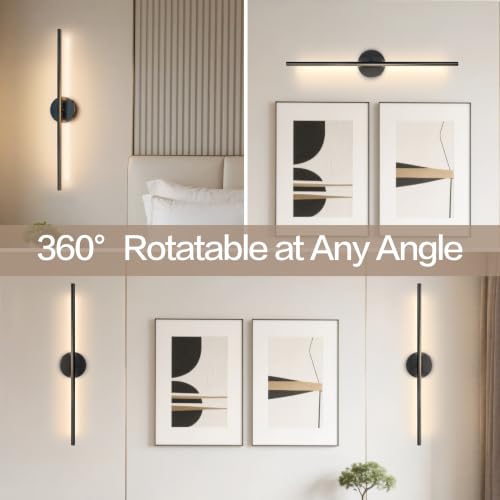 Rechargeable Wall Sconce Set of Two (Matt Black / Large Round)