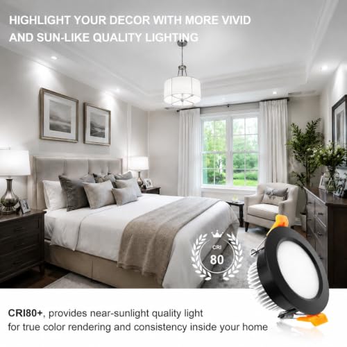 2 Inch LED Recessed Lighting (4000k (Natural White) / 16 Pack (Black))