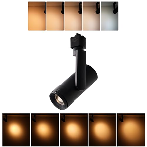 5 Color Zoomable LED Track Lighting Heads H (Black)