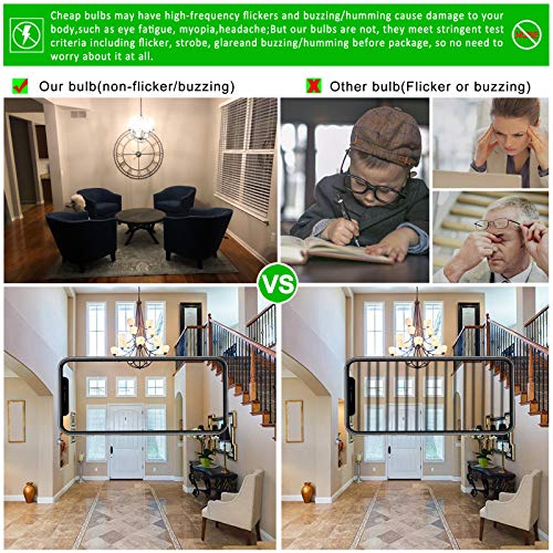 T6 Candelabra Light Bulbs 40 watt (Daylight White 5000k 4w)