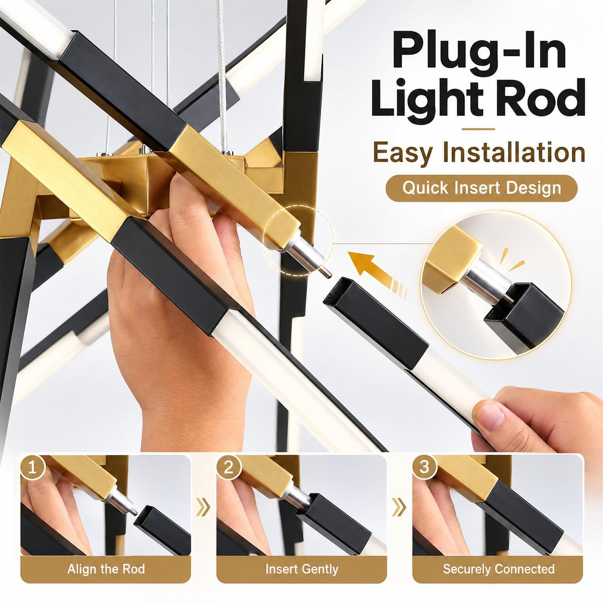 Modern LED Chandelier (12Head-Square Tube)