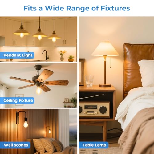 A19 E26 LED Light Bulbs 60 Watt Equivalent (24 Pack / 2700k Warm White)