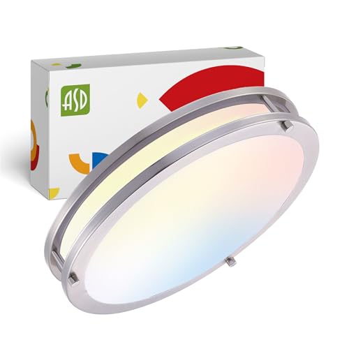 LED 14" Round Flush Mount Lighting (Brushed Nickel)