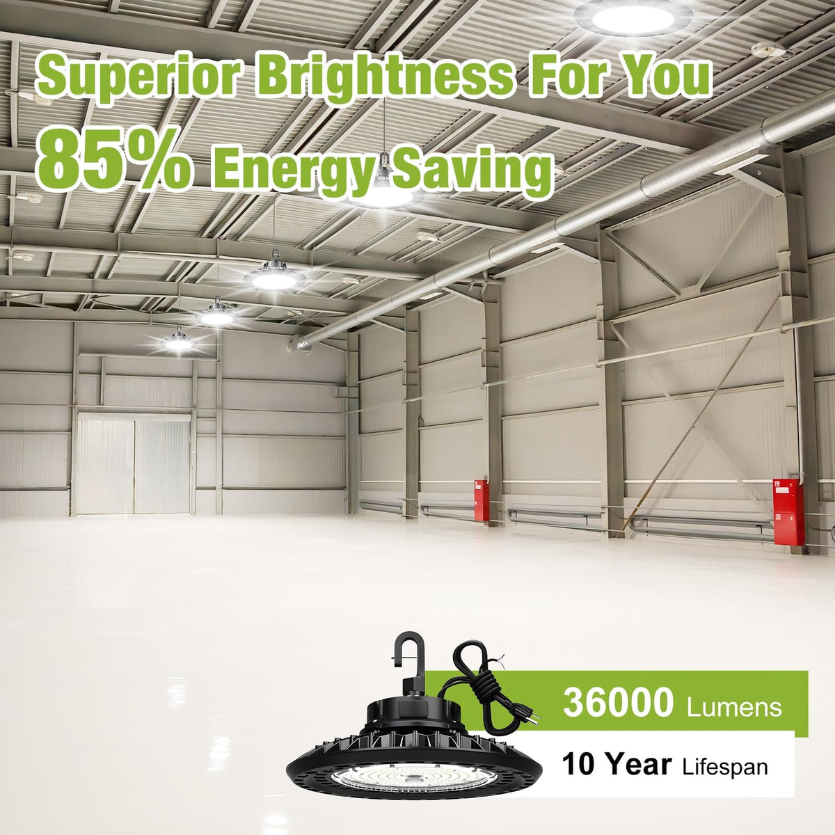 Super Bright 240W UFO High Bay LED Shop Lights (240-12PACK)