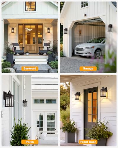 Porch Lights Outdoor with Motion Sensor (Oil-Rubbed Bronze / Motion Sensor-2 Pack)