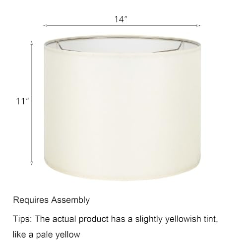 Lampshades Require Assembly (Cream White / 14x14x11)