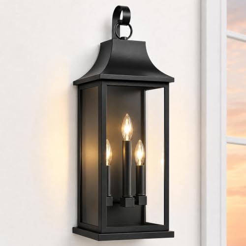 25" Extra Large Outdoor Wall Light (Black / 25 Inch)