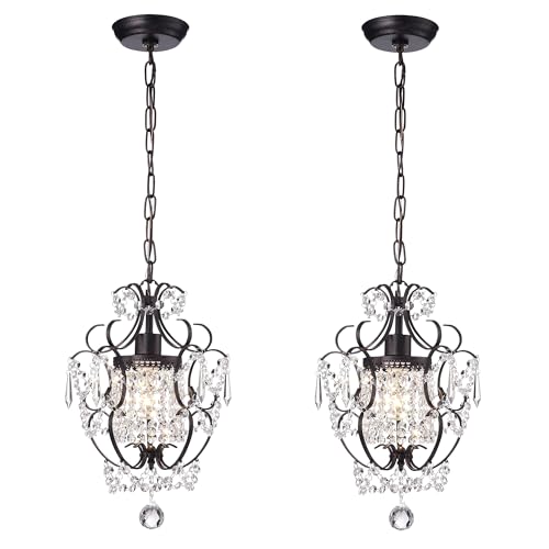 Amorette Mini Chandelier Crystal (Antique Bronze / 2-Pack)