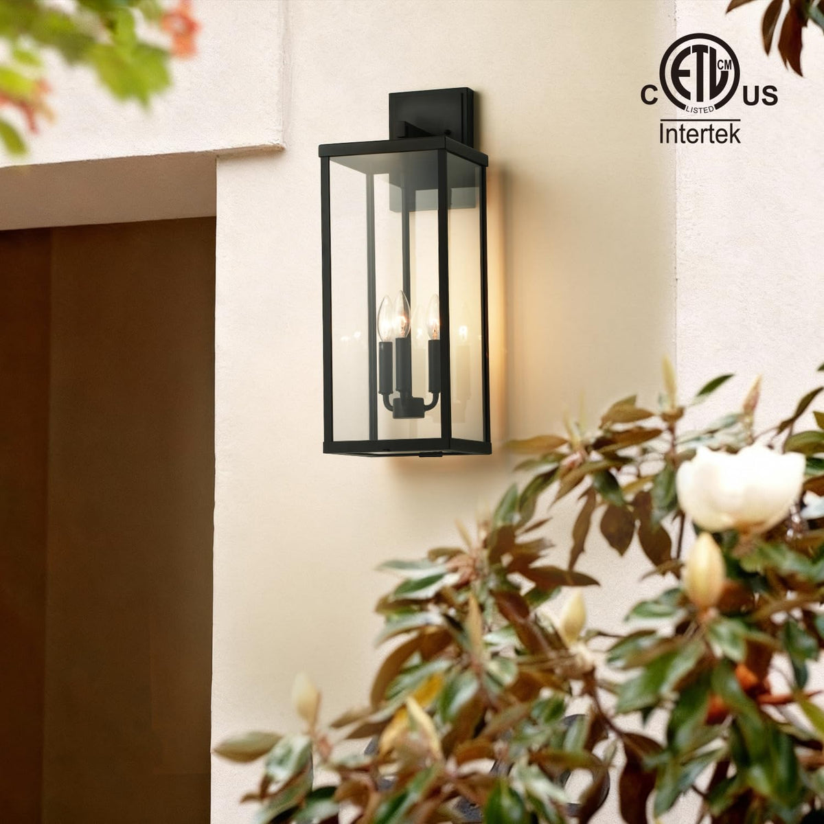 24" Outdoor Wall Sconce (Matte Black / 24-inch)