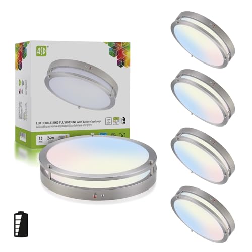 LED 16" Round Flush Mount Lighting (Brushed Nickel)