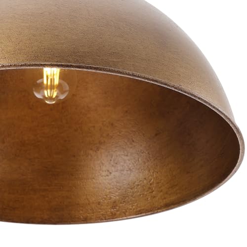 17.7 Inch Large Dome Pendant Light (Antique Brown / 17.7 Inch)
