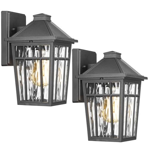 2pcs Outdoor Wall Lights (Black / 11inch-2pack)