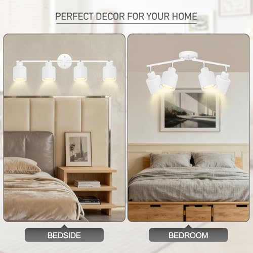 4 Light Led Track Lighting (4 light White)