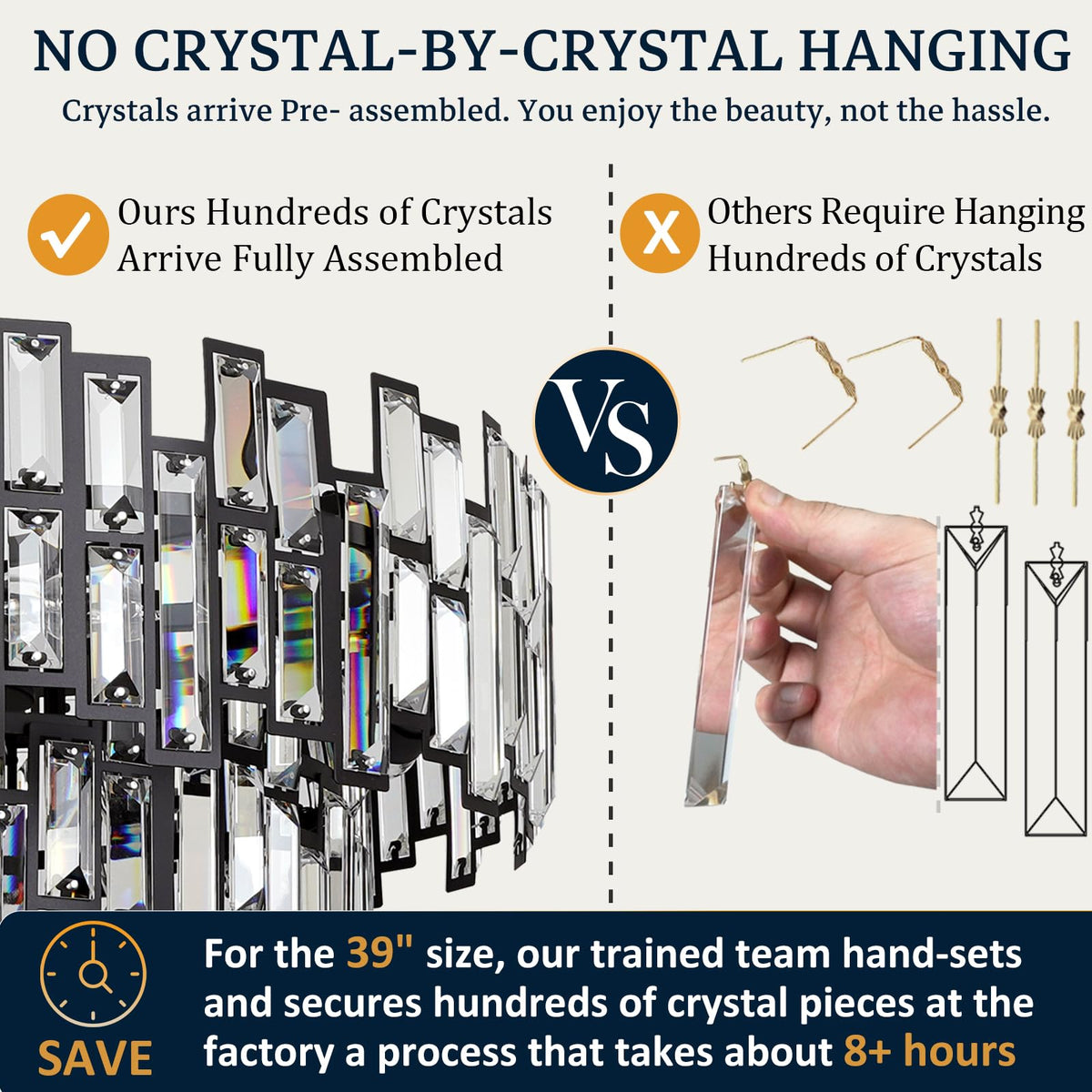 Large Chandeliers for High Ceilings Modern Farmhouse Black (39'')