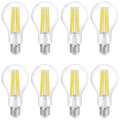 150W Eqv Dimmable A23 LED Bulbs (150w 5000k Daylight / 8 Count (Pack of 1))