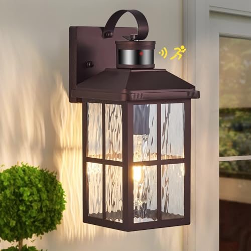 Motion Sensor Porch Light Dusk to Dawn Outdoor Wall Light (Bronze)