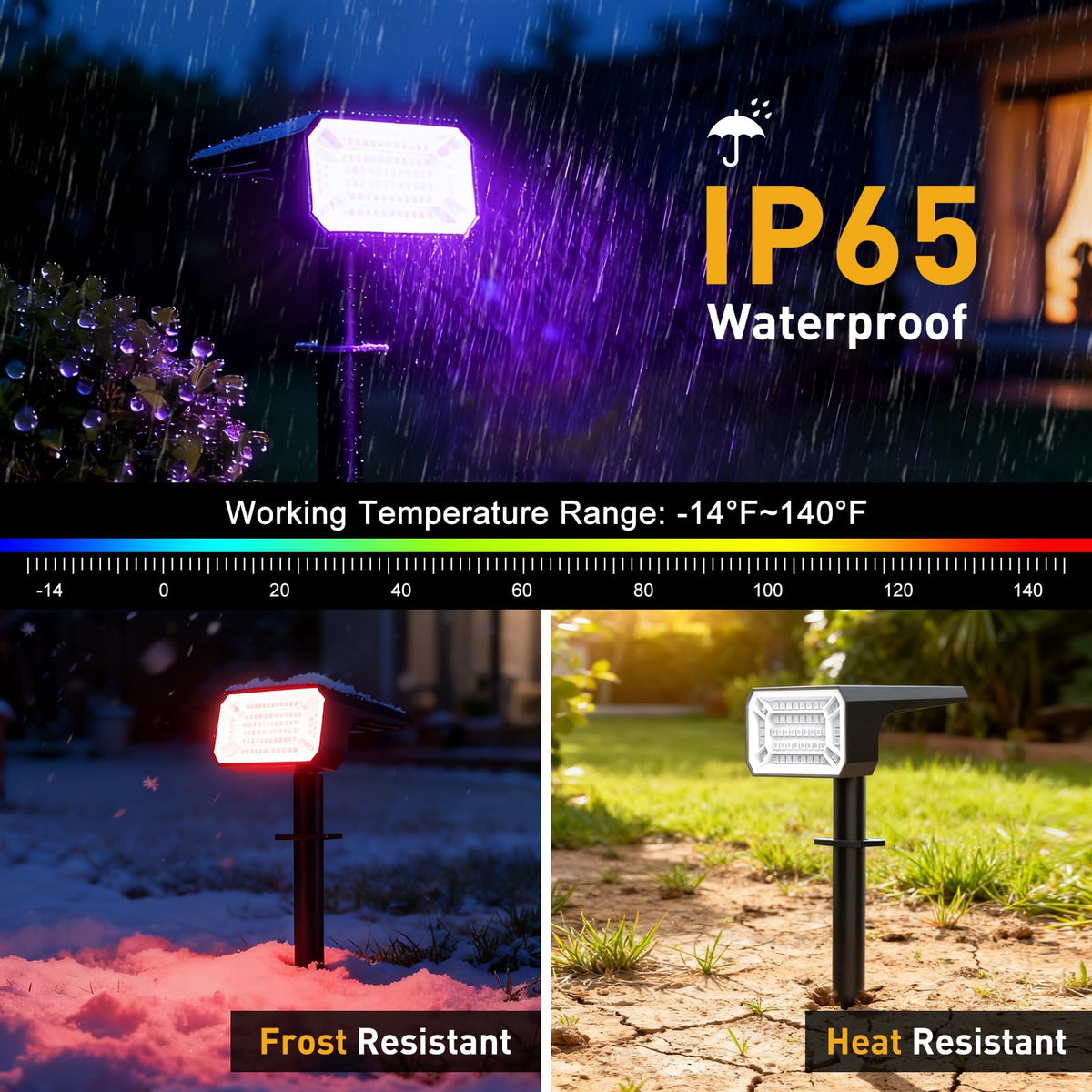 Solar Spot Lights Outdoor (Colored)