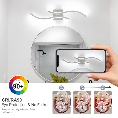 Chrome Modern Wall Sconce Set of Two (Chrome, 24in)