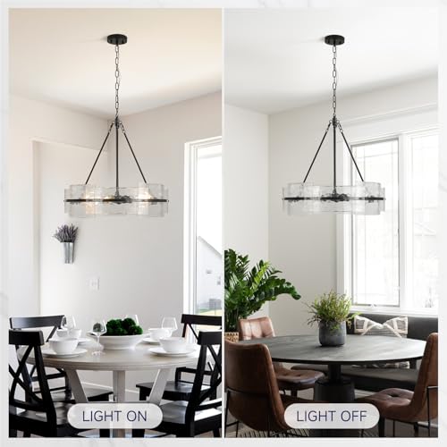 Modern Black Chandeliers for Dining Room (Matte Black)