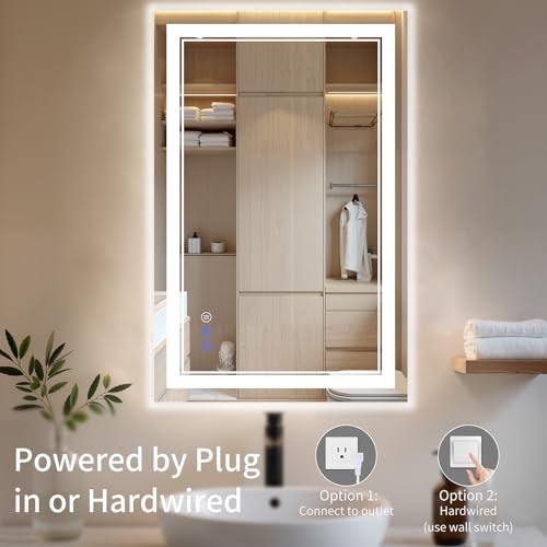 28"x36" LED Bathroom Mirror with Lights (28"L x 36"W)