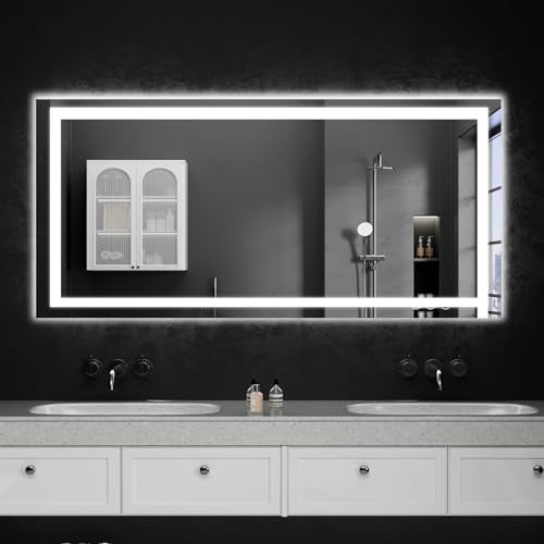 LED Bathroom Mirrors 28"x48" Bathroom Mirror with Lights for Wall (48"L x 28"W)