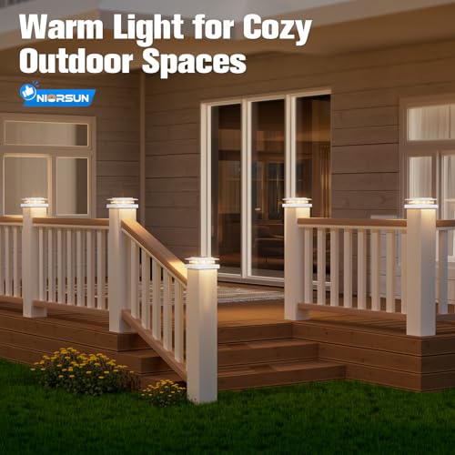 4x4 Post Solar Lights with 2 Modes (White)