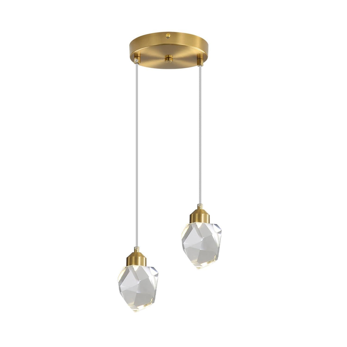 Gold Diamond Crystal 2 (Gold / 2-Head)