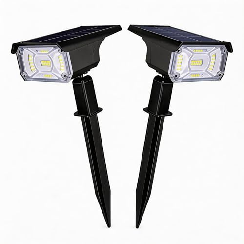 Outdoor Solar Spot Lights (Natural White / 2 Pack)