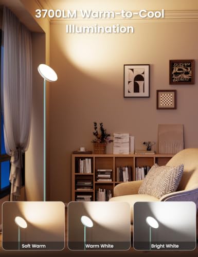 UFO Torchiere Floor Lamp (Blue)