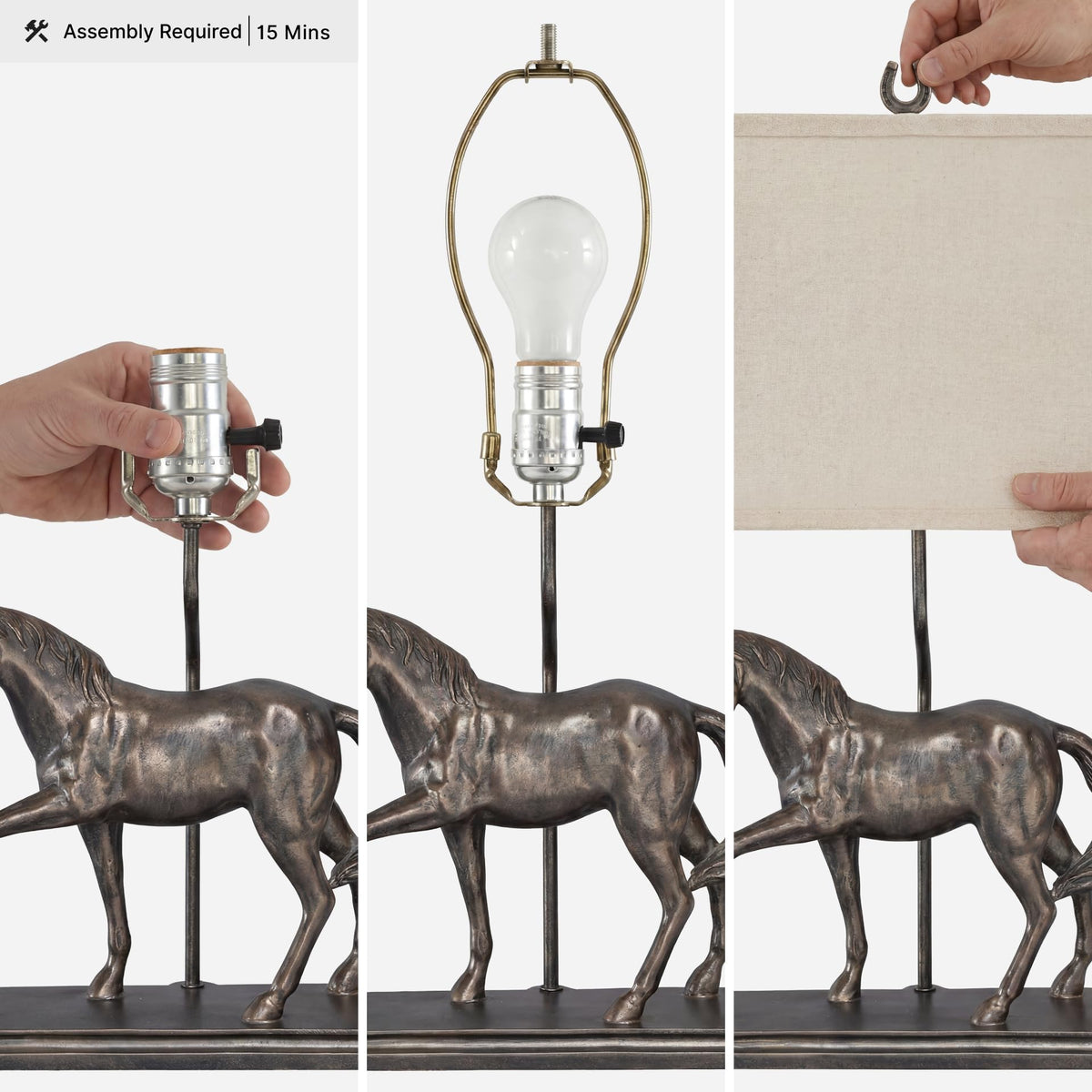 Sandorman Horse Table Lamp (Bronze Finish / Table Lamp)