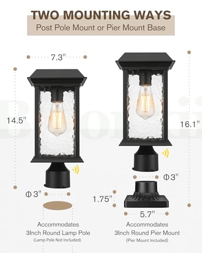 Outdoor Solar Post Lights (POST MOUNT X 2 (SOLAR))
