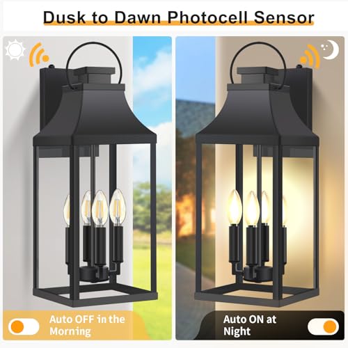 22 Inch Dusk to Dawn Outdoor Wall Sconce (Dusk to Dawn / 22 Inch)